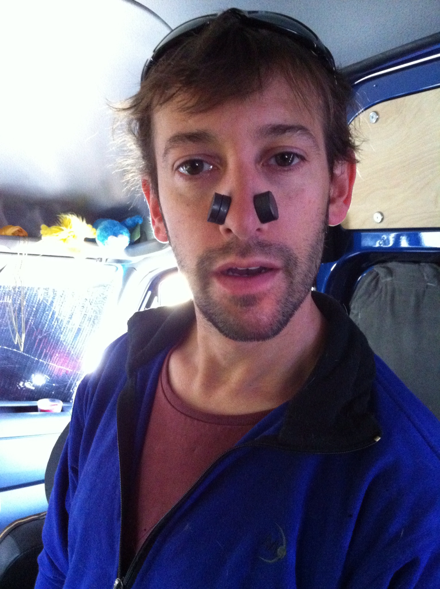 We have really powerful magnets in the van...sometimes this is what happens when living in 80 sq. ft...