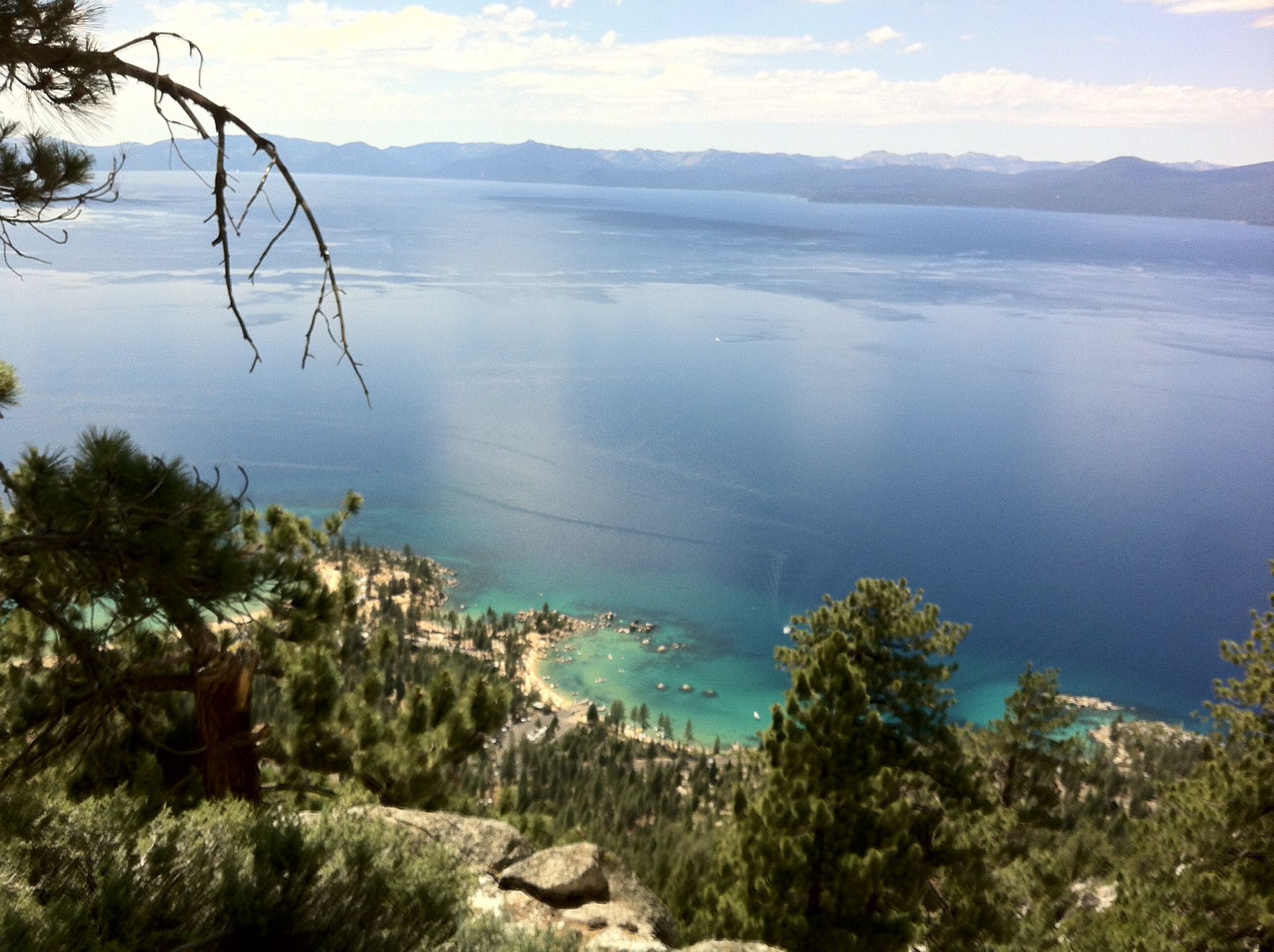 Lake Tahoe as seen from the historical Flume Trail - Nate and I rode our mountain bikes along this lovely trail!
