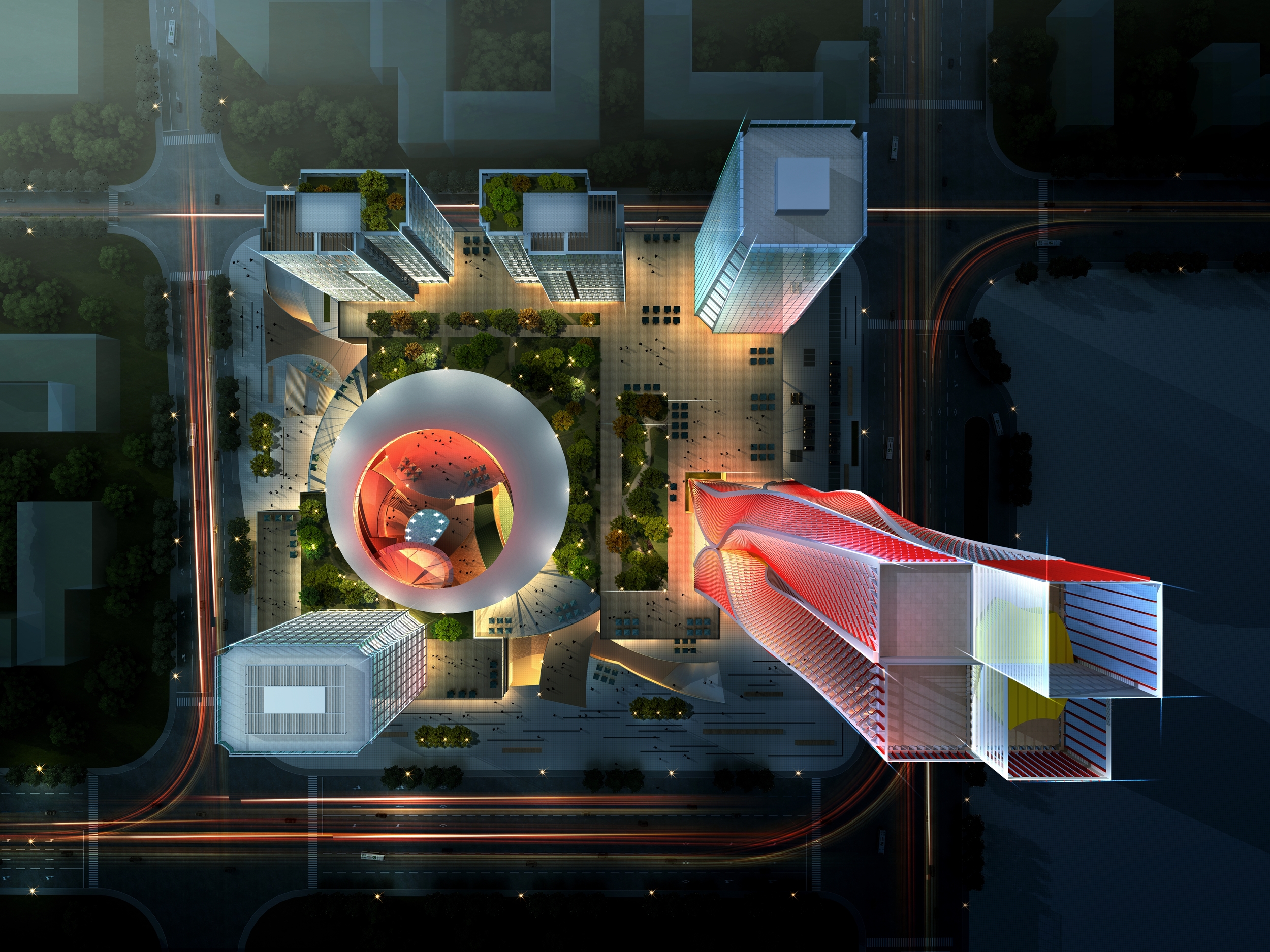 Rendering, Aerial View
