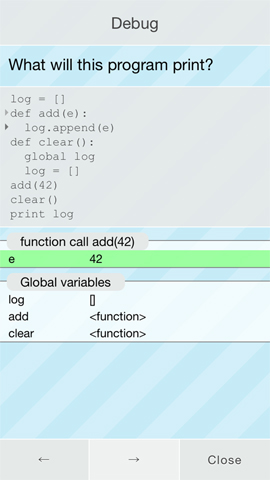Step through the code to learn how it works.