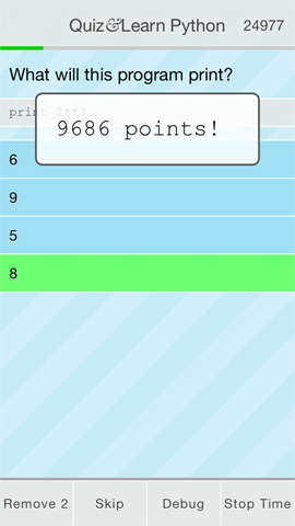 The faster you are, the more points you get.