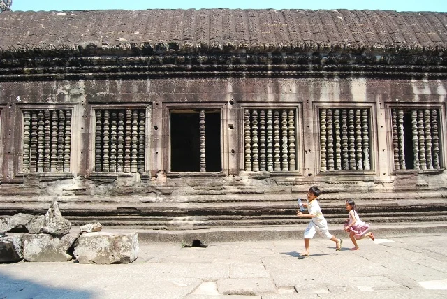  A game of chase at Angkor Wat, Cambodia, 2008. 