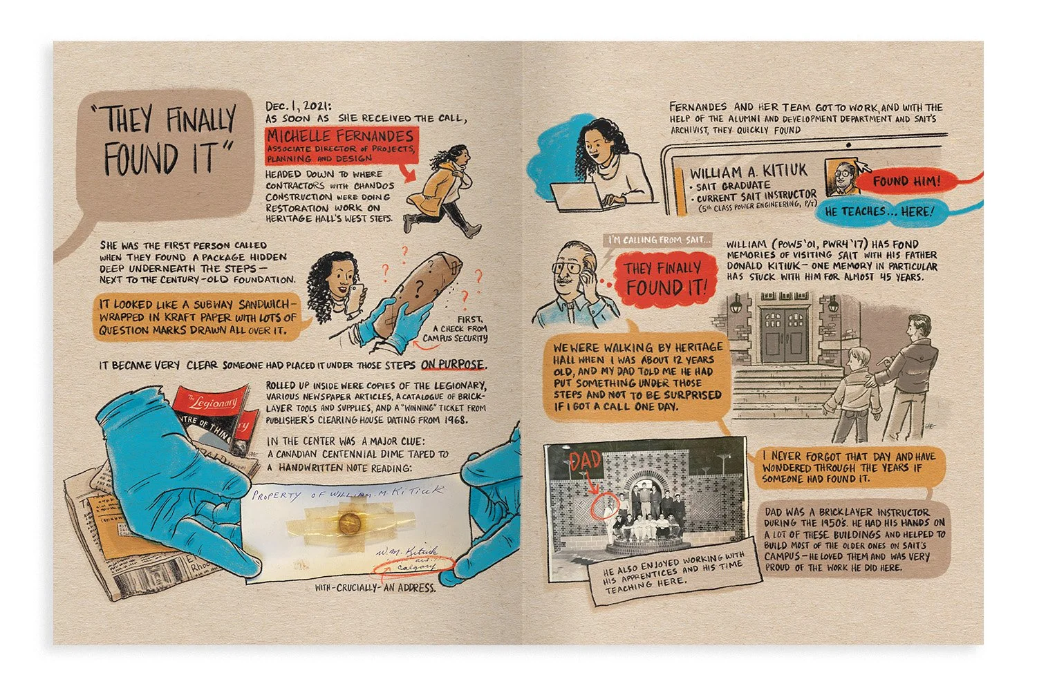 "They Finally Found It"  - spread one