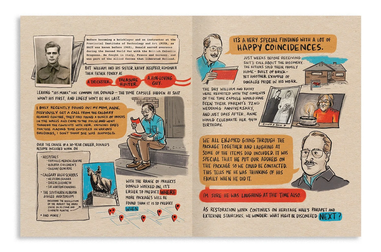 "They Finally Found It"  - spread two