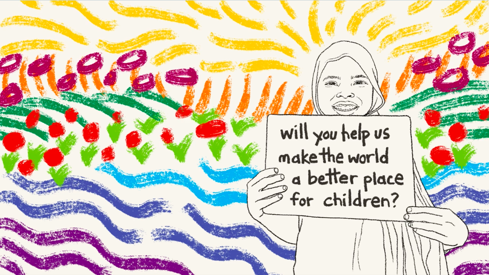 Illustrated Still from Through the Eyes of A Child Video