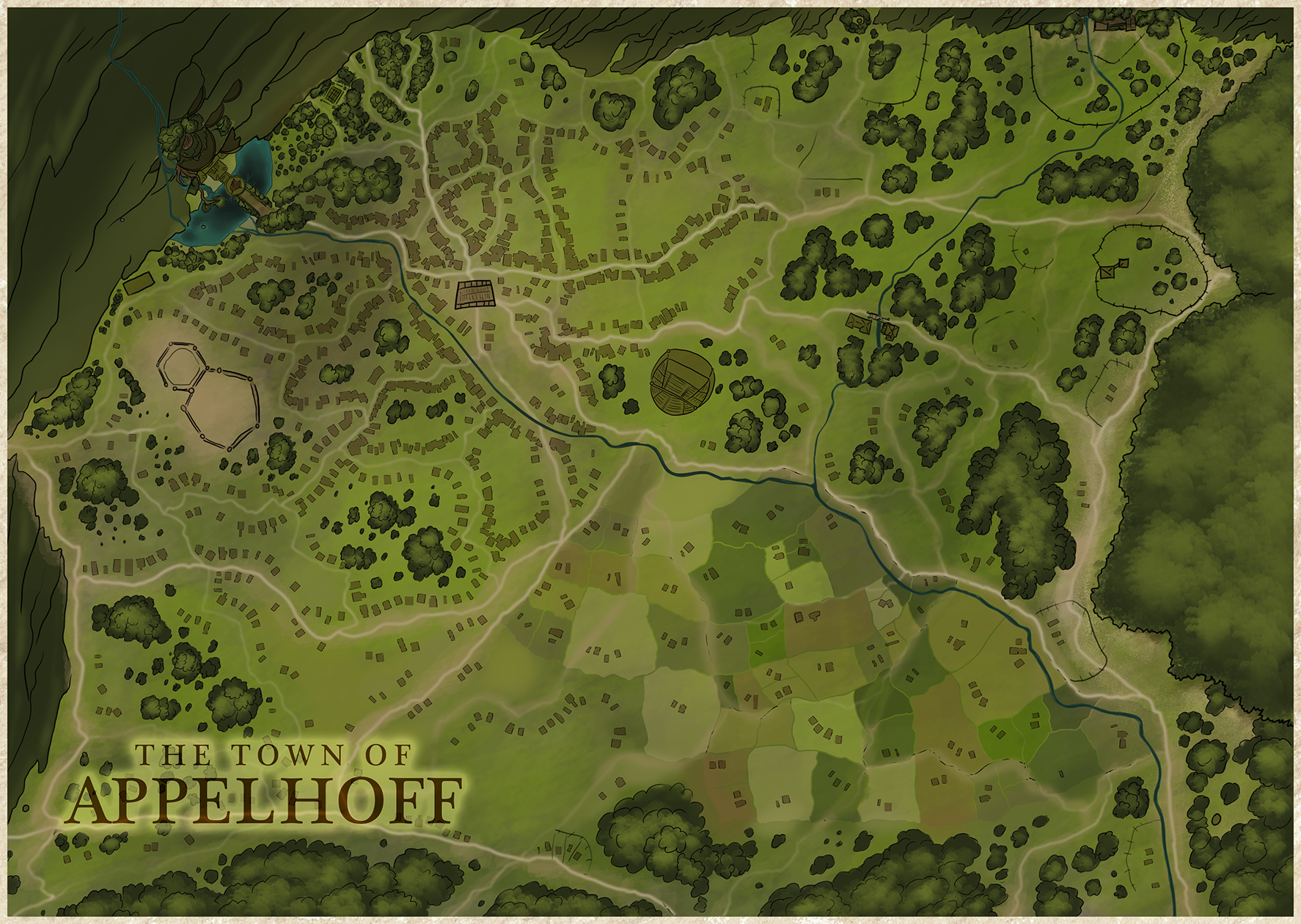 The map of my main character's home.