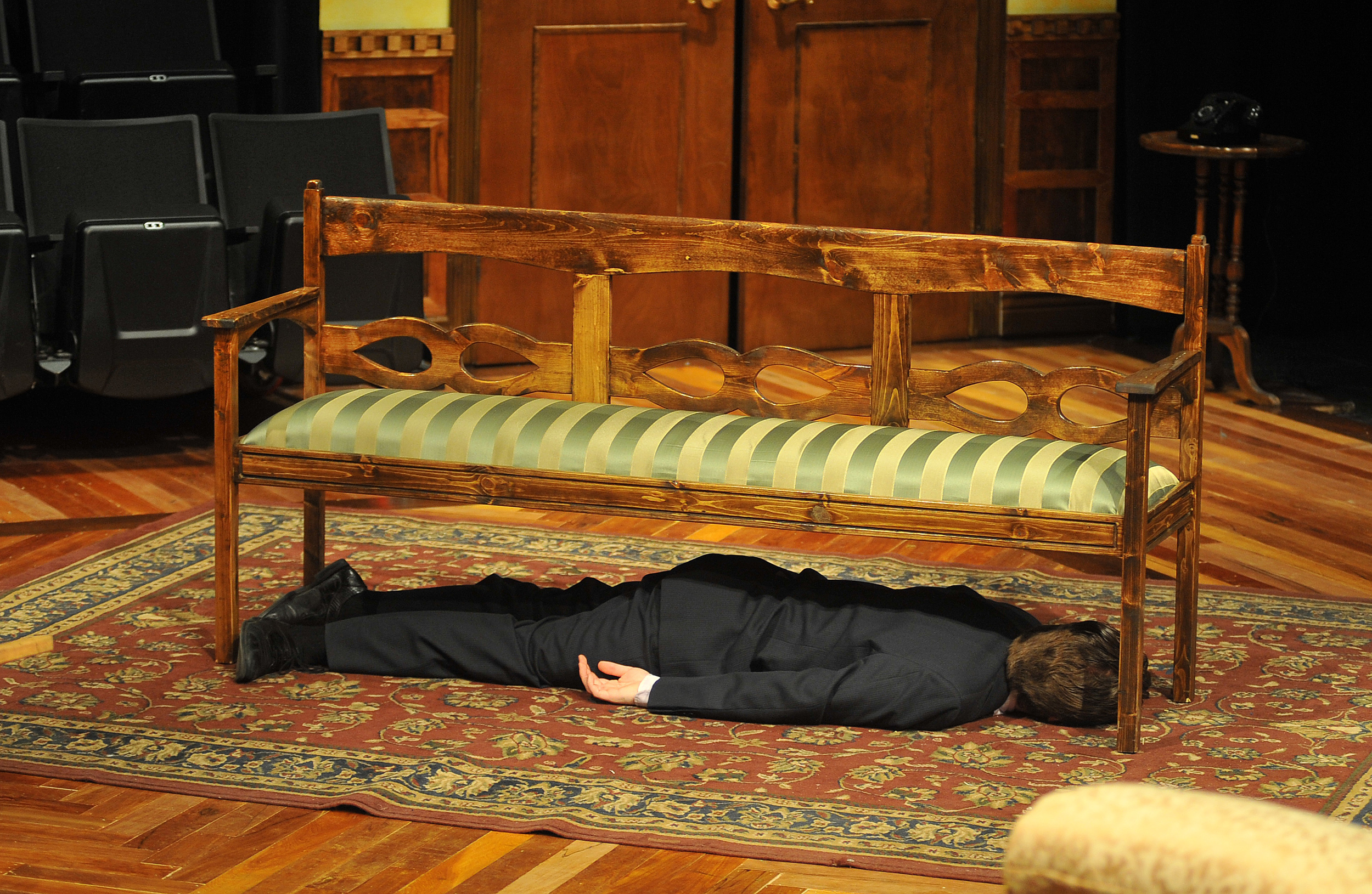 Couch for two one acts, executed by student Cami Vanderhart