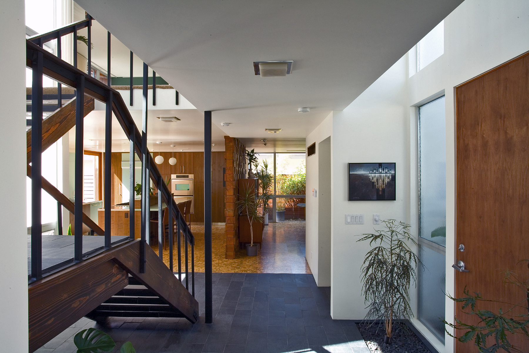 The new design compliments the clients’ passion for mid-century and Danish modern textiles and furnishings. 