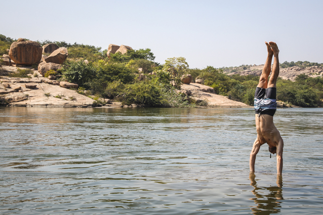 Handstand on water