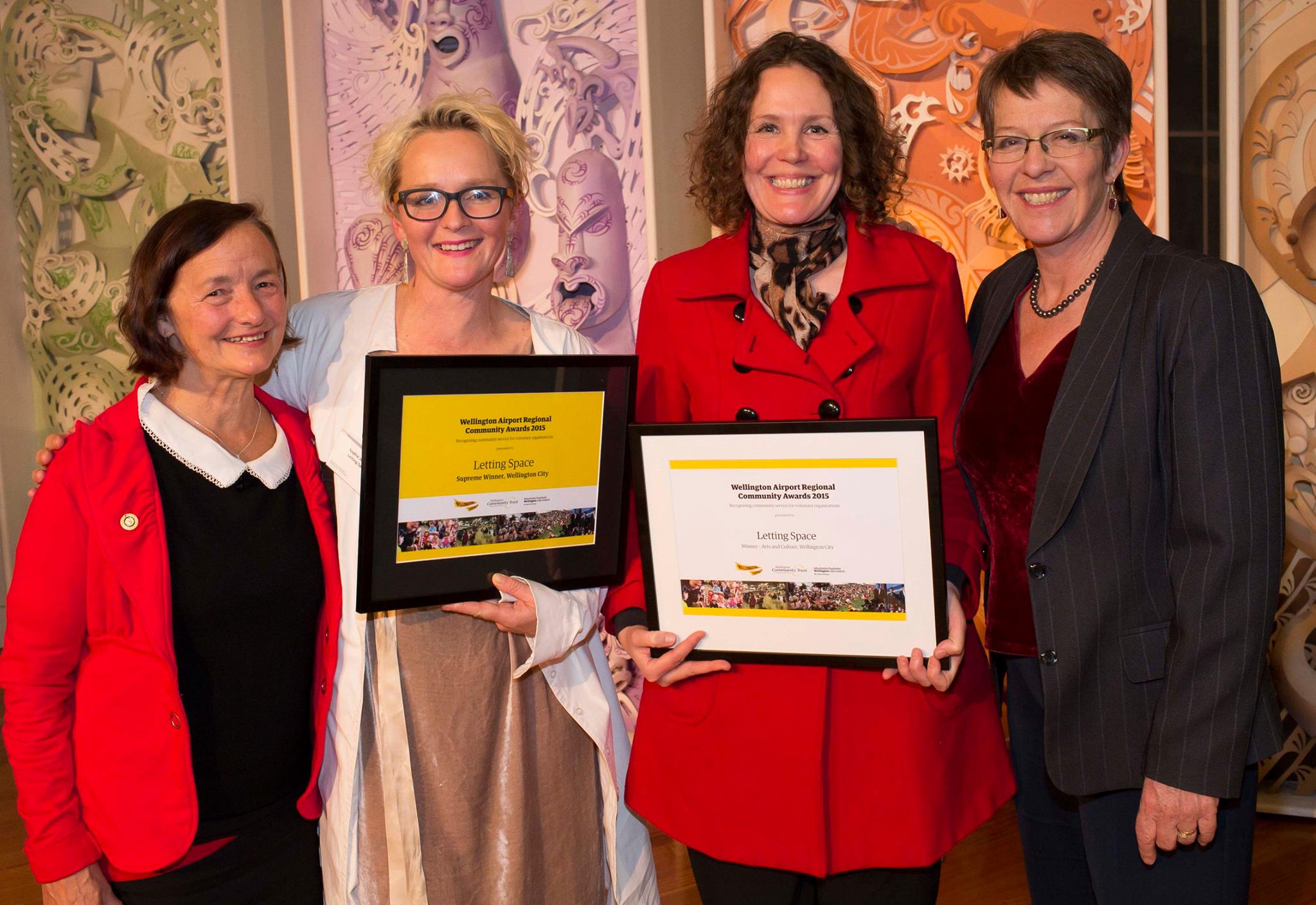 Dawn Sanders and mayor Celia Wade Brown with Letting Space's Sophie Jerram and Helen Kirlew Smith (Mark Amery absent)