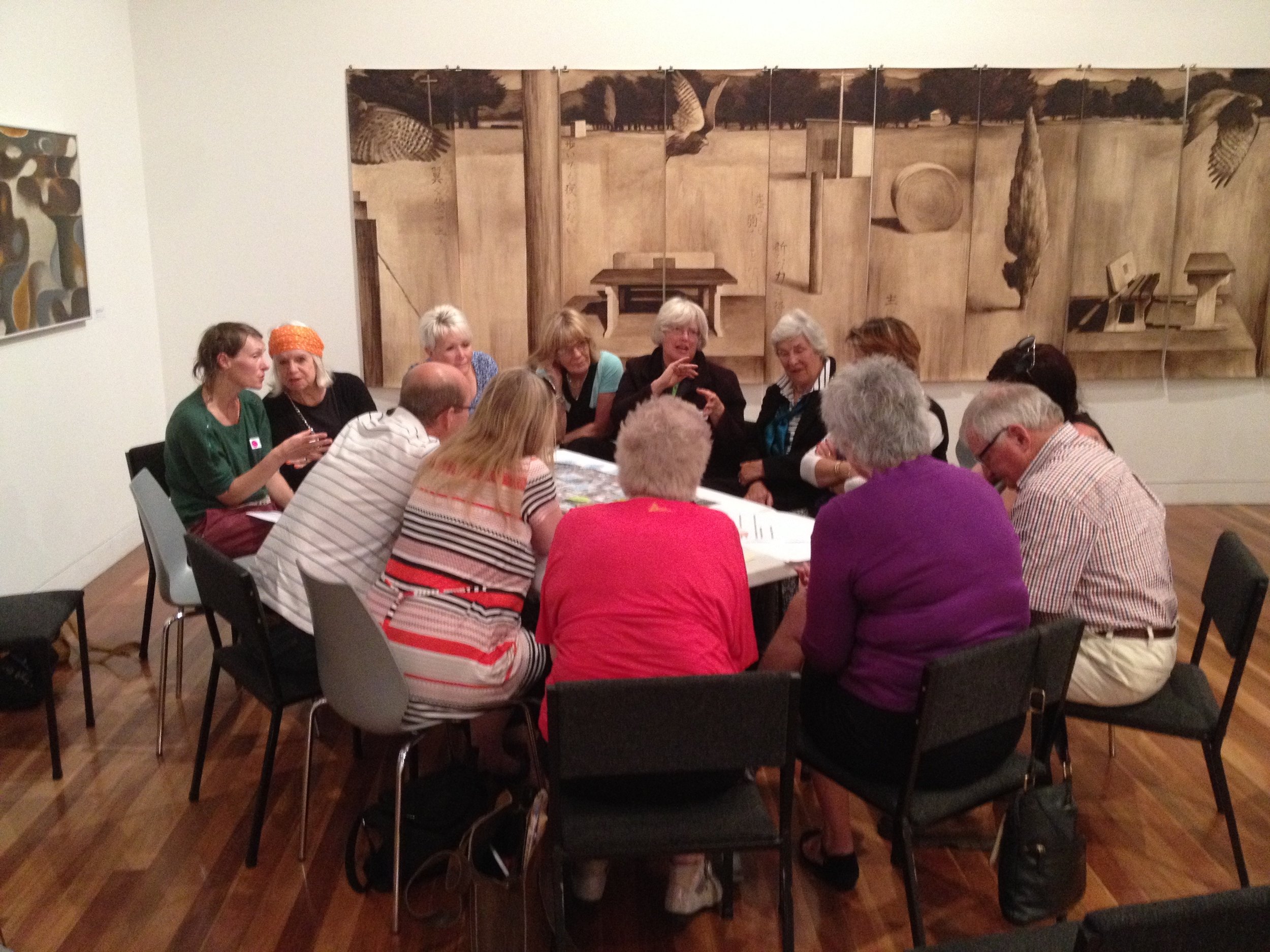 One of five workshop groups in our fourth Our Future Masterton workshop in 2016, Aratoi.