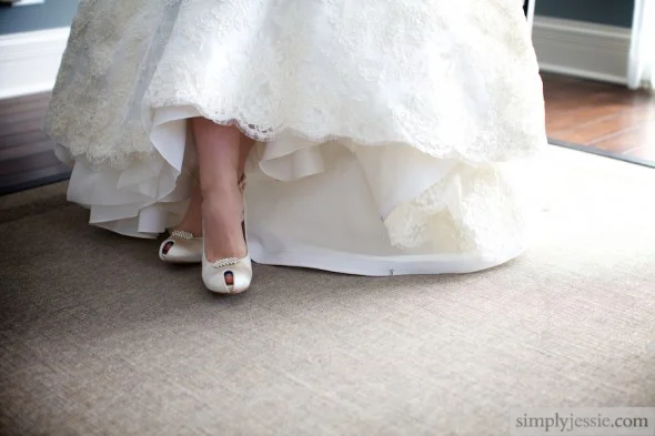 Chicago Bride Shoes and Dress