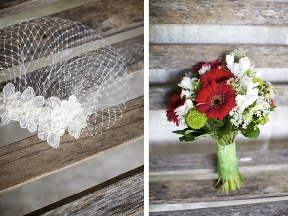 red bridal accessories