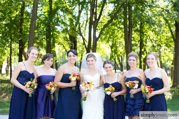 Navy Blue bridesmaids dresses