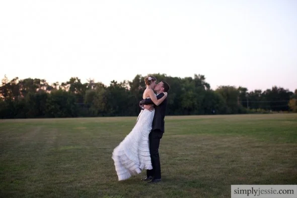 Sunset wedding photography in Barrington IL