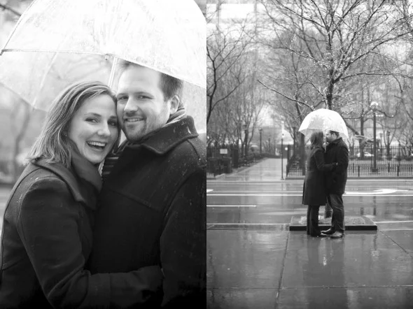 Under umbrella engagement session
