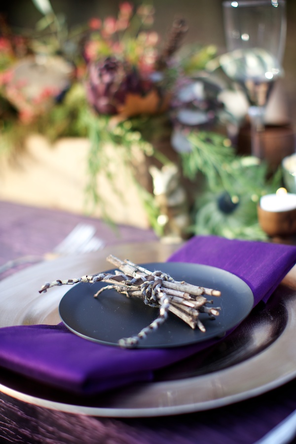 Woodland table setting