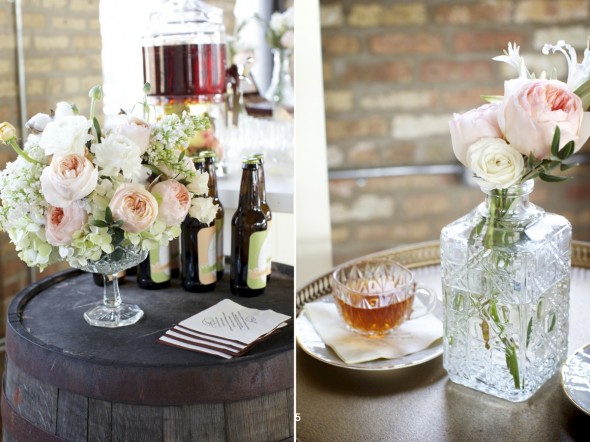 His Her Wedding Drink Station
