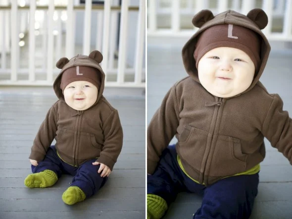 Winter bundled baby