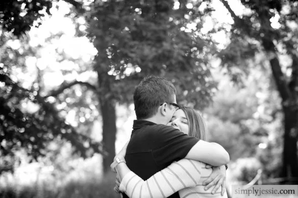 Couple hugging