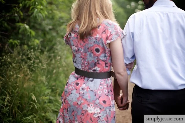 Hand & Hand Engaged couple