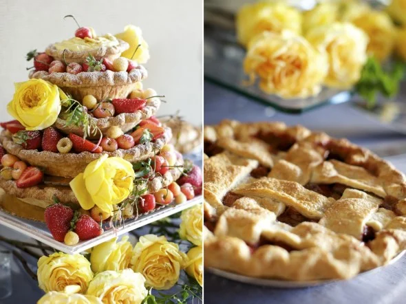 pie as wedding cake