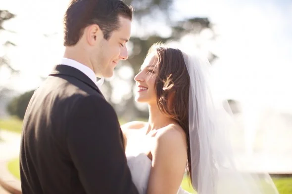 Full of light Bride and groom