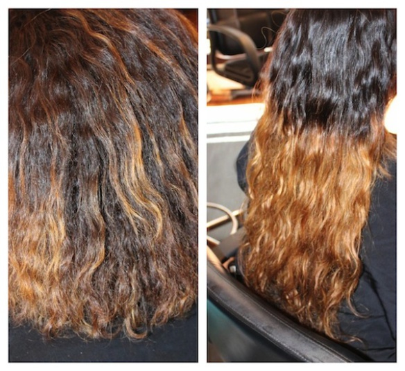  Lianne before and after Indique Pure Wavy Install 