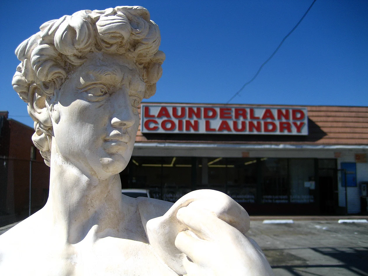 David Leaving the Laundromat