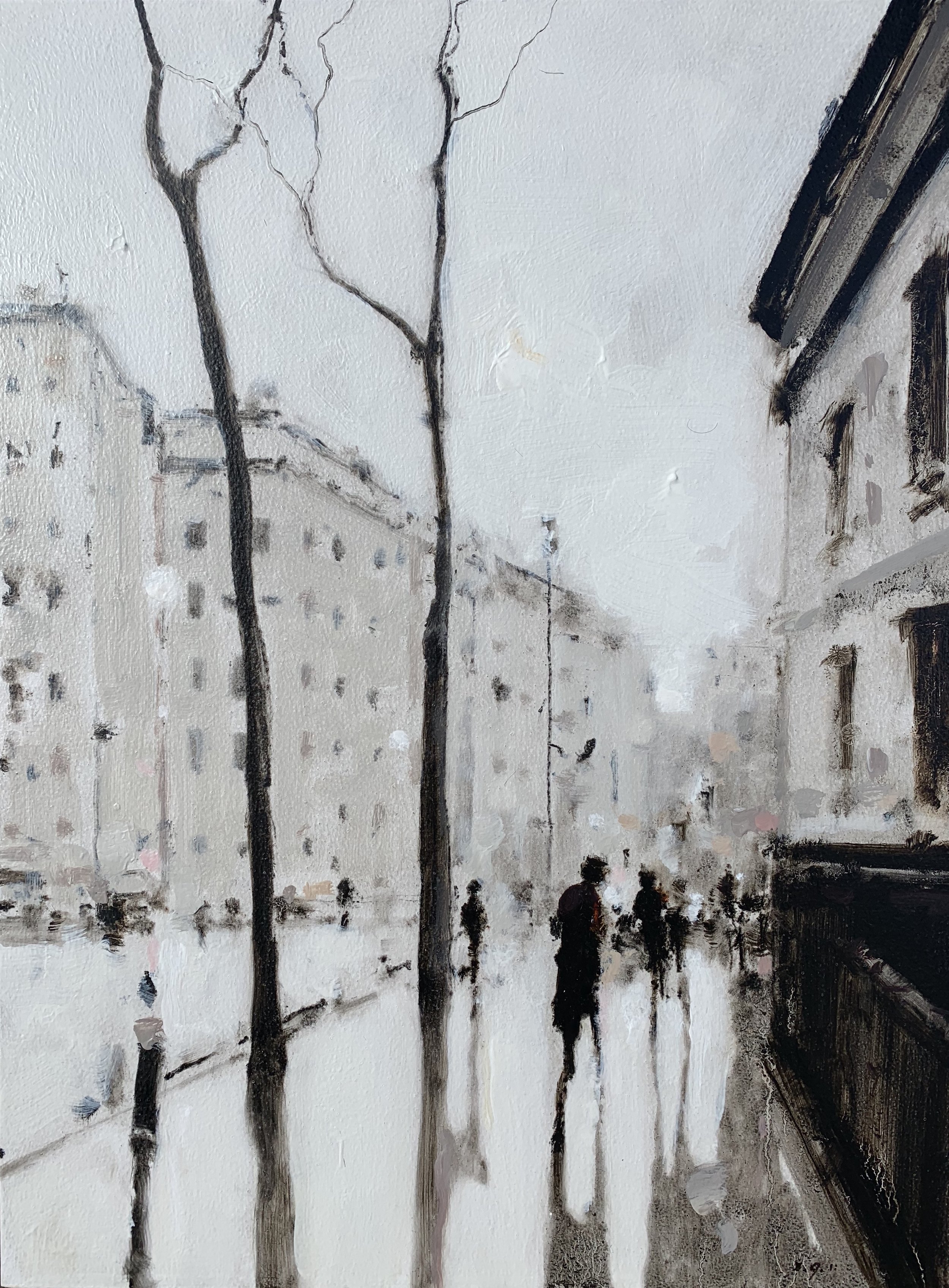 Geoffrey Johnson, Central London, 16X12, Oil on Board