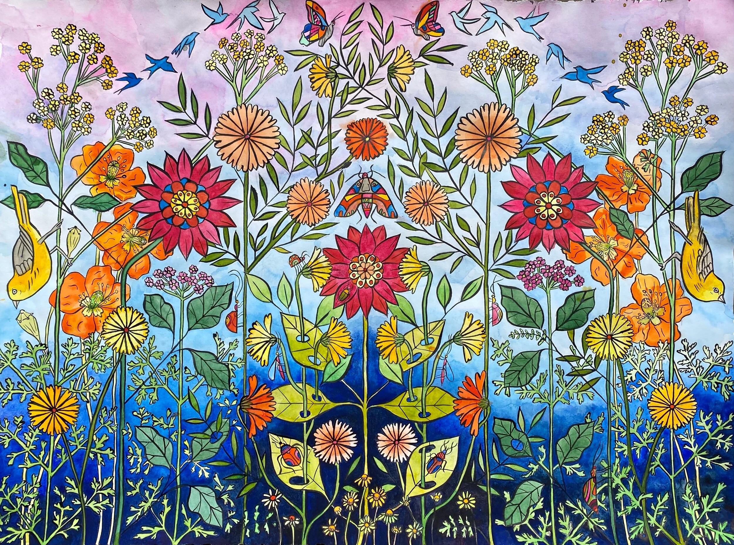 Lace, Mixed Media, 22 x 30"