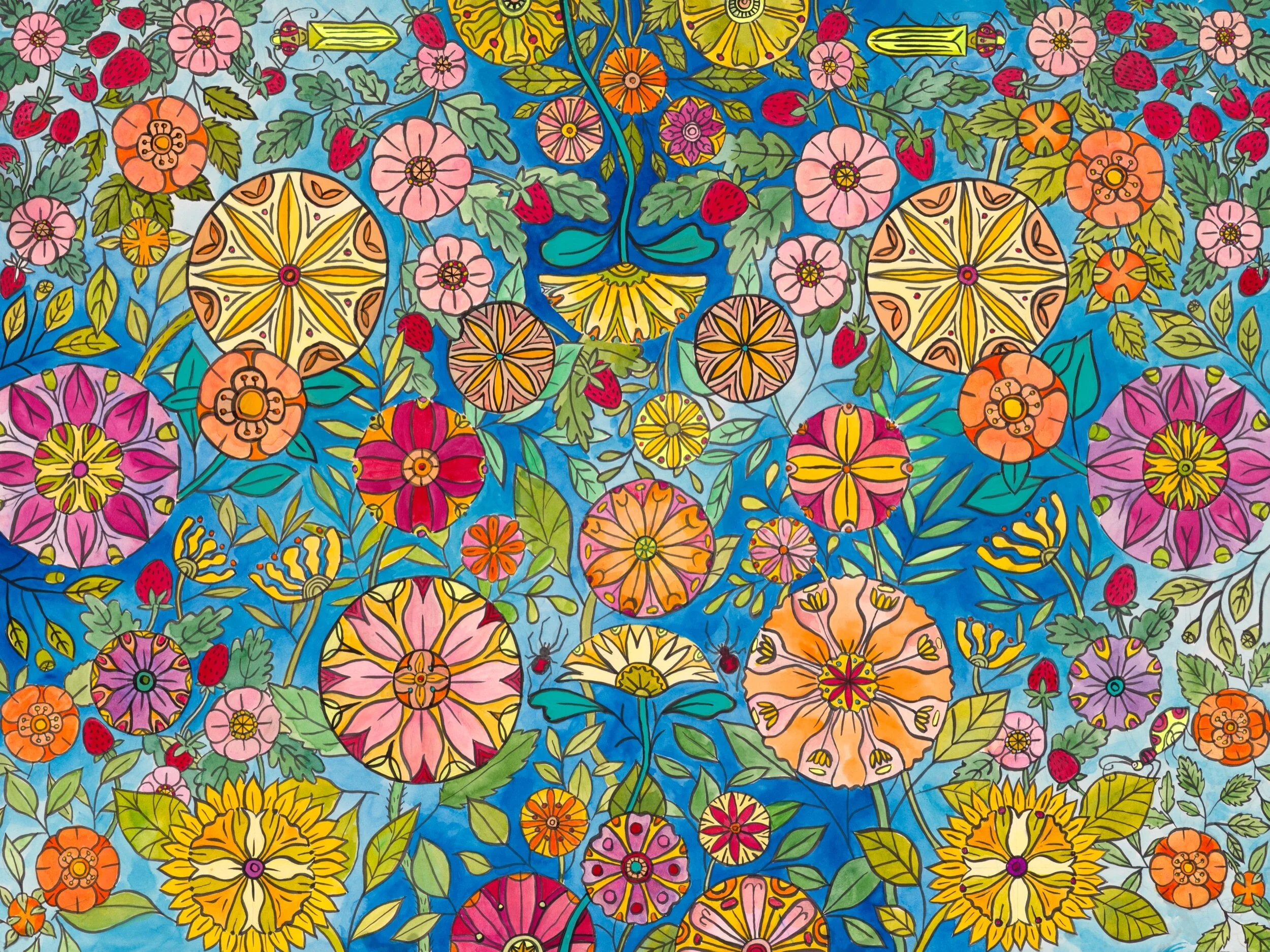 Blue Sky, 22 x30 “, Mixed Media, 2021