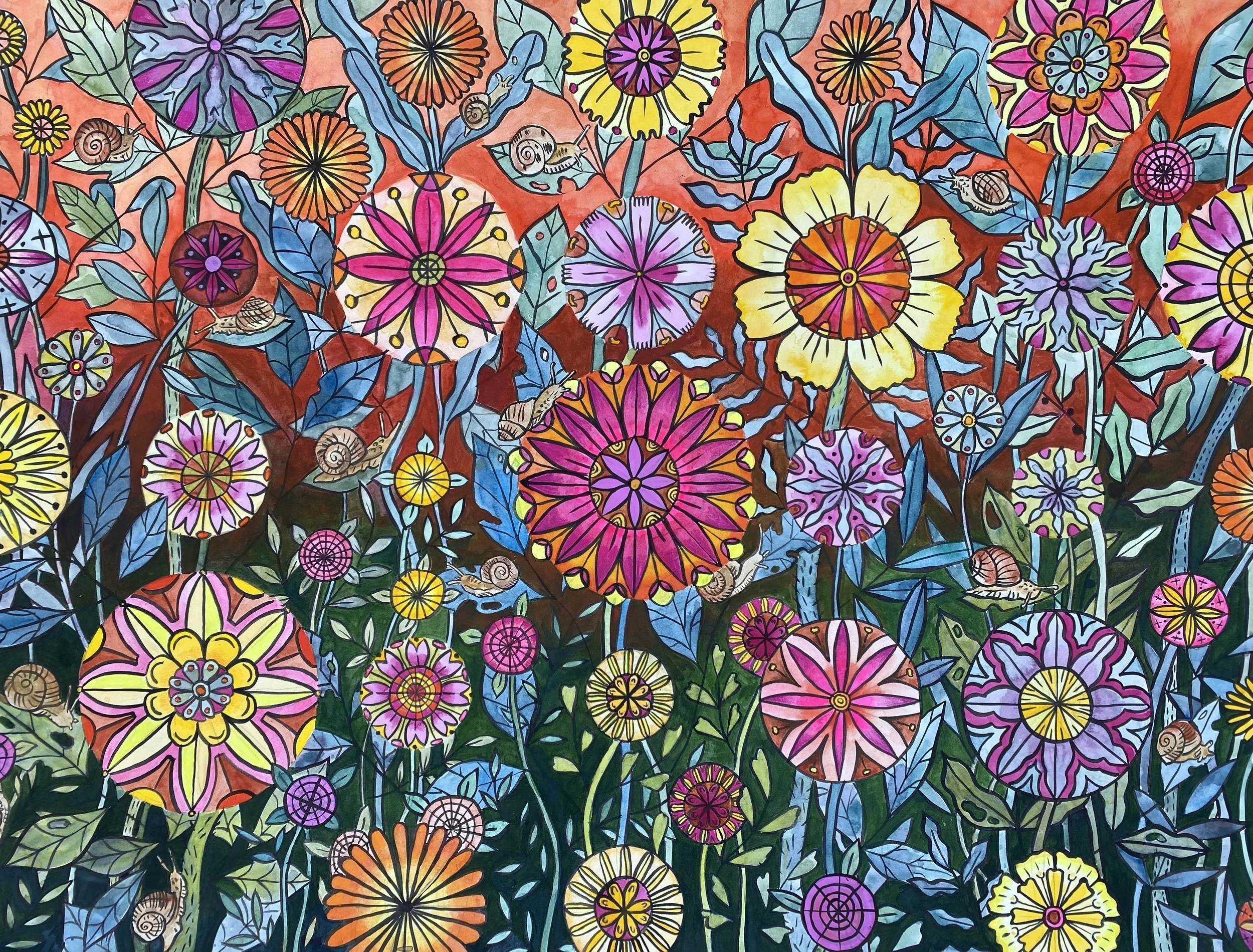 Dark Sky Grid 2022, Mixed Media, 20 x 30”