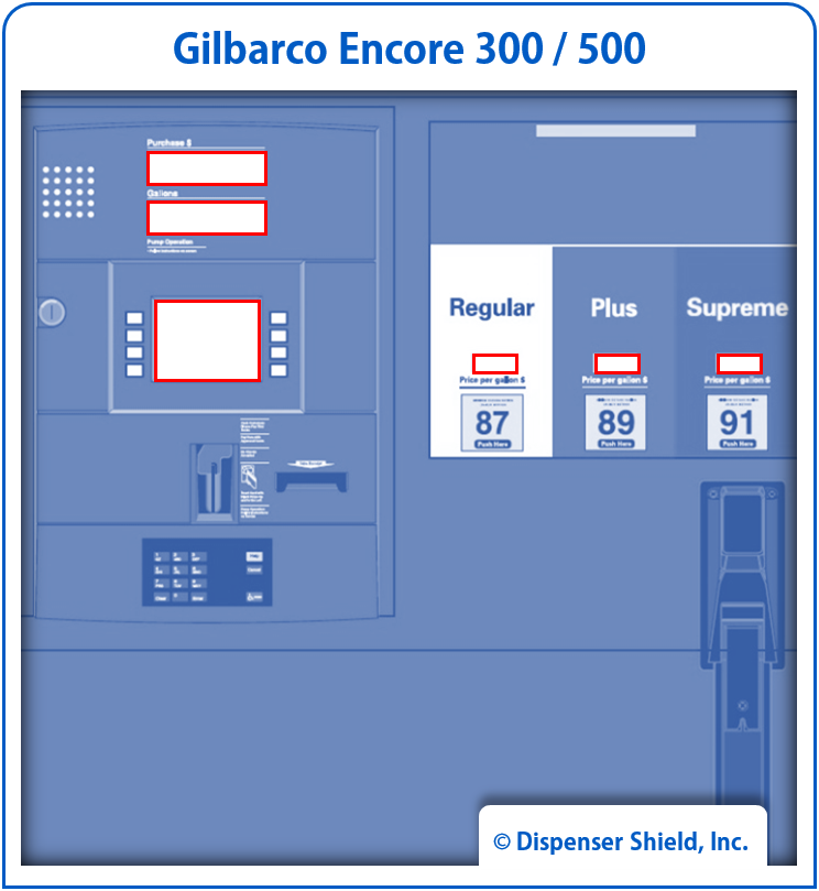 Dispenser Shield® Kit: Gilbarco Encore 300 / 500
