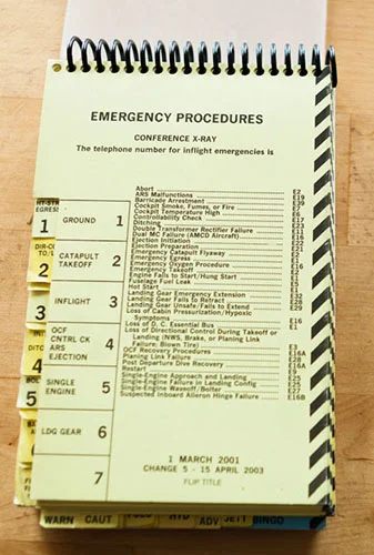 FA-18 pocket checklist