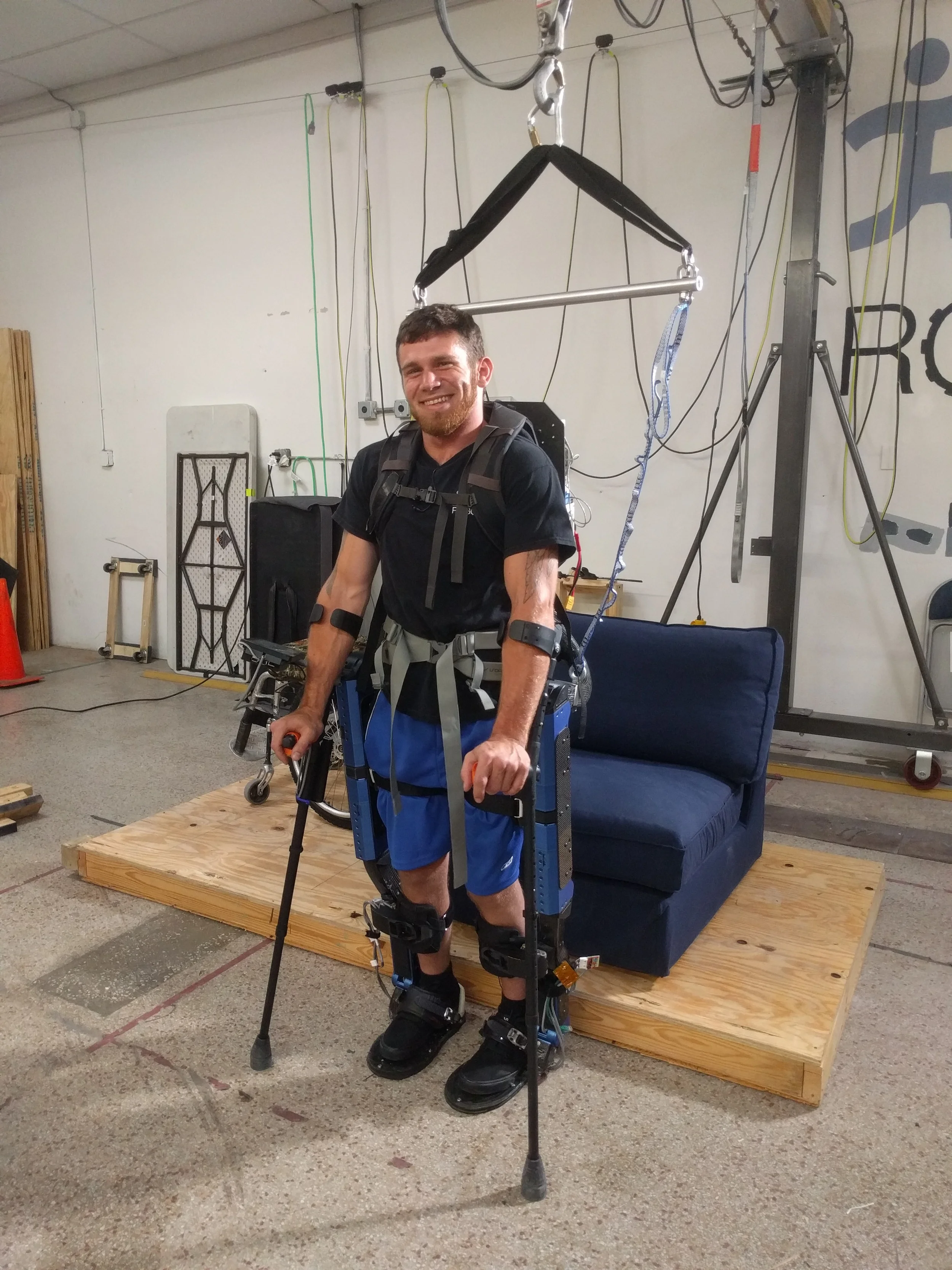 Mark Daniel, our pilot, doing a fit check. The fit is great!