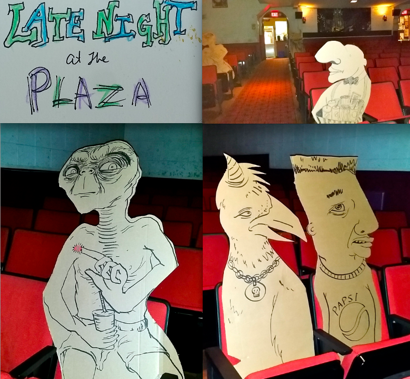 Karlee and Kyle's artist friends made some stand-ins to fill the audience just in case attendance is slim.
