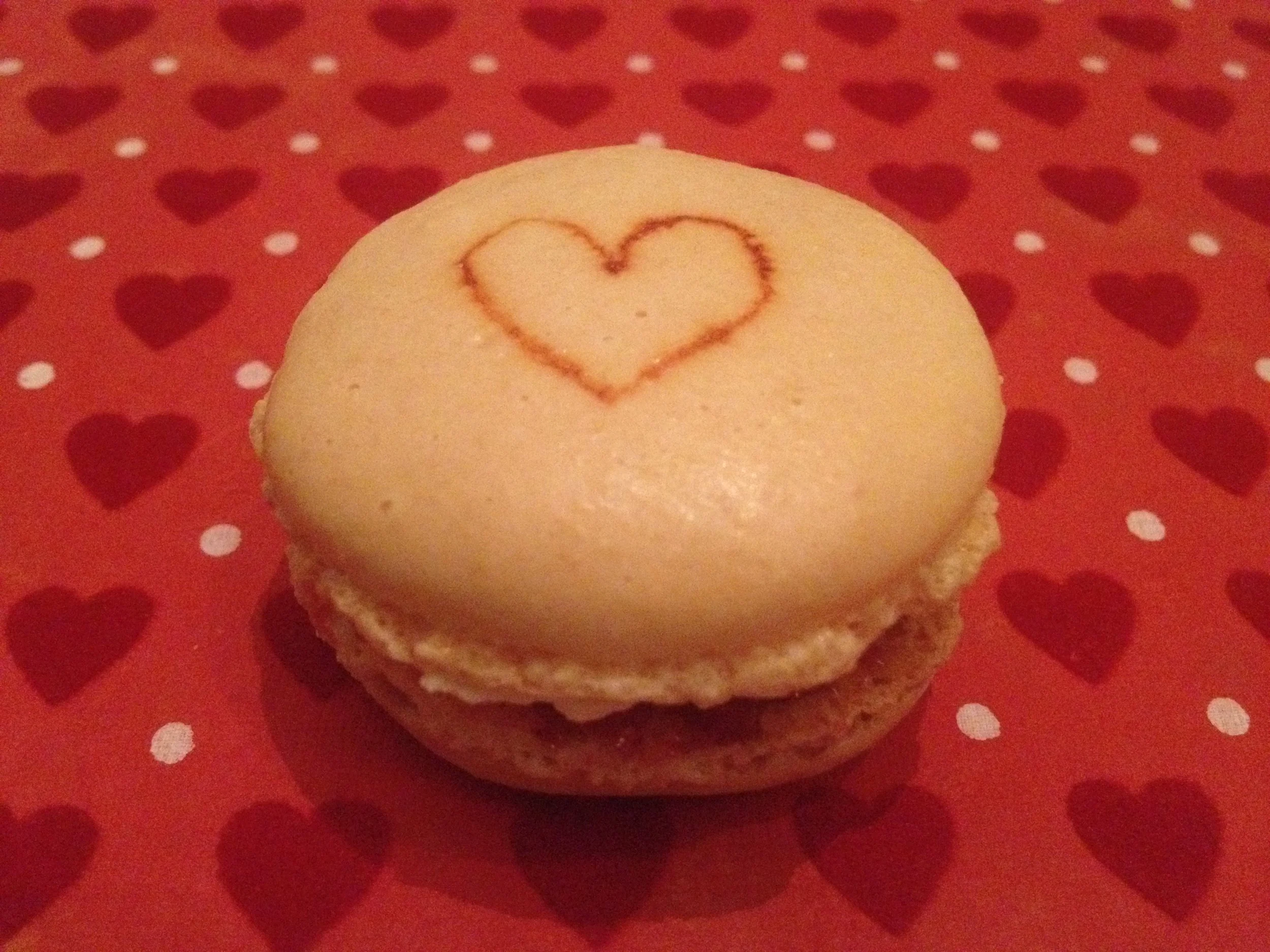 Valentine's Day raspberry macarons