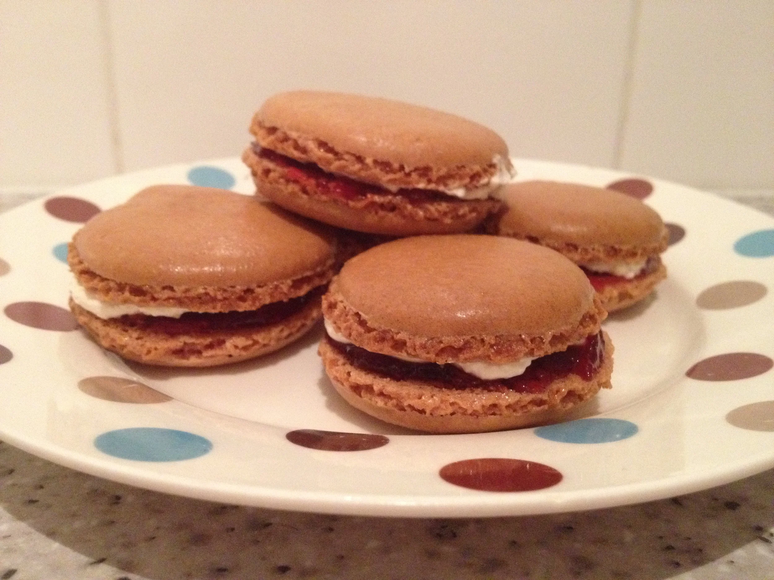 Raspberry macarons