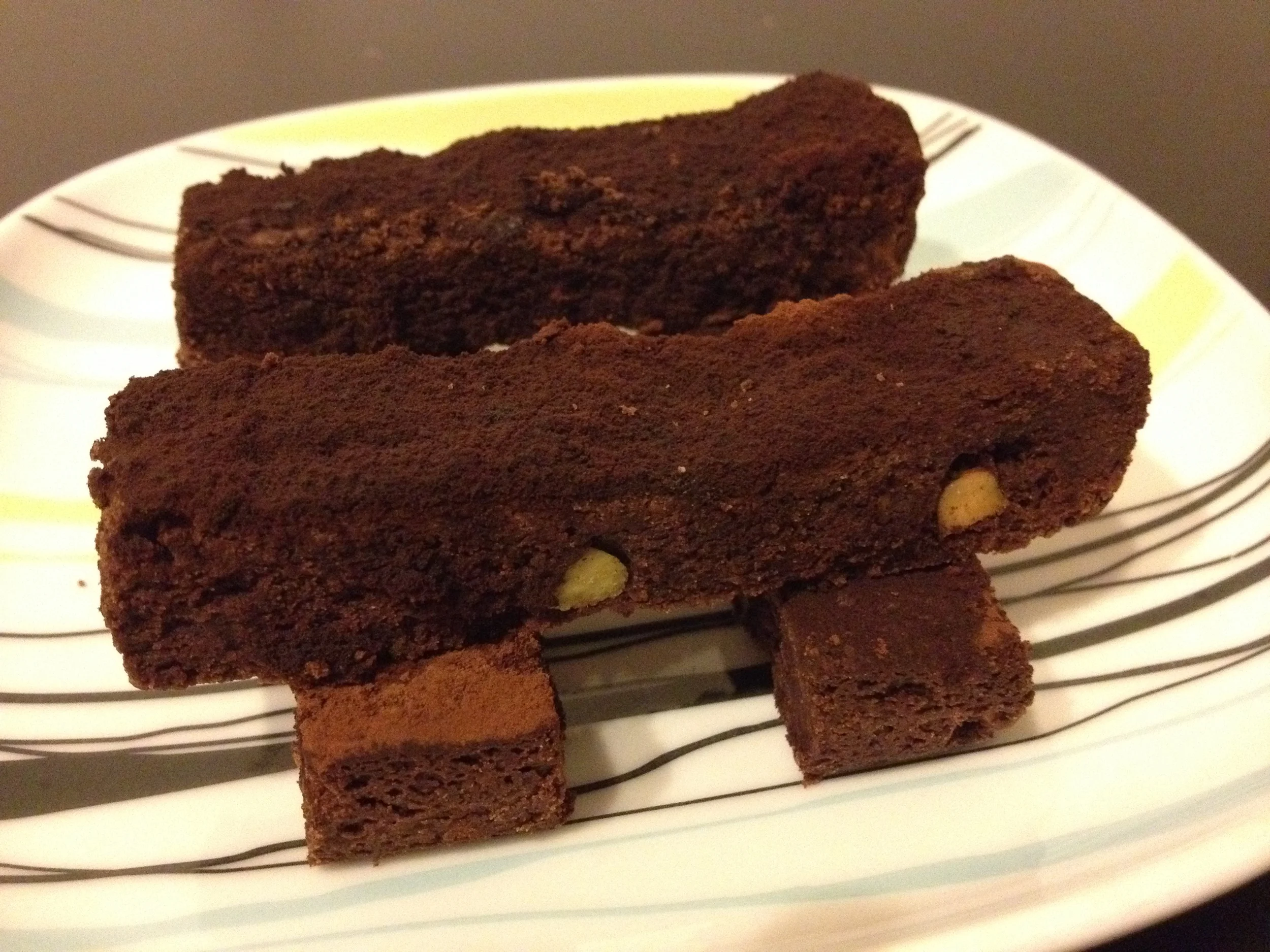Chocolate and pistachio shortbread