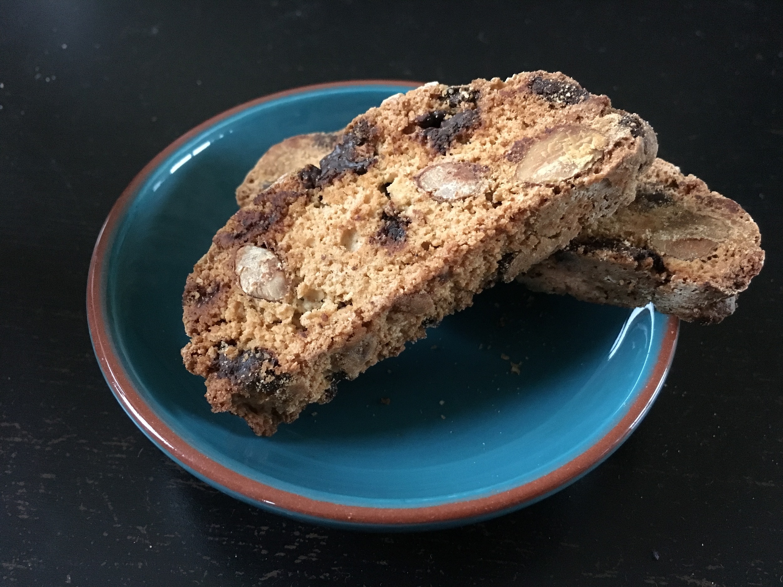 Almond and chocolate biscotti