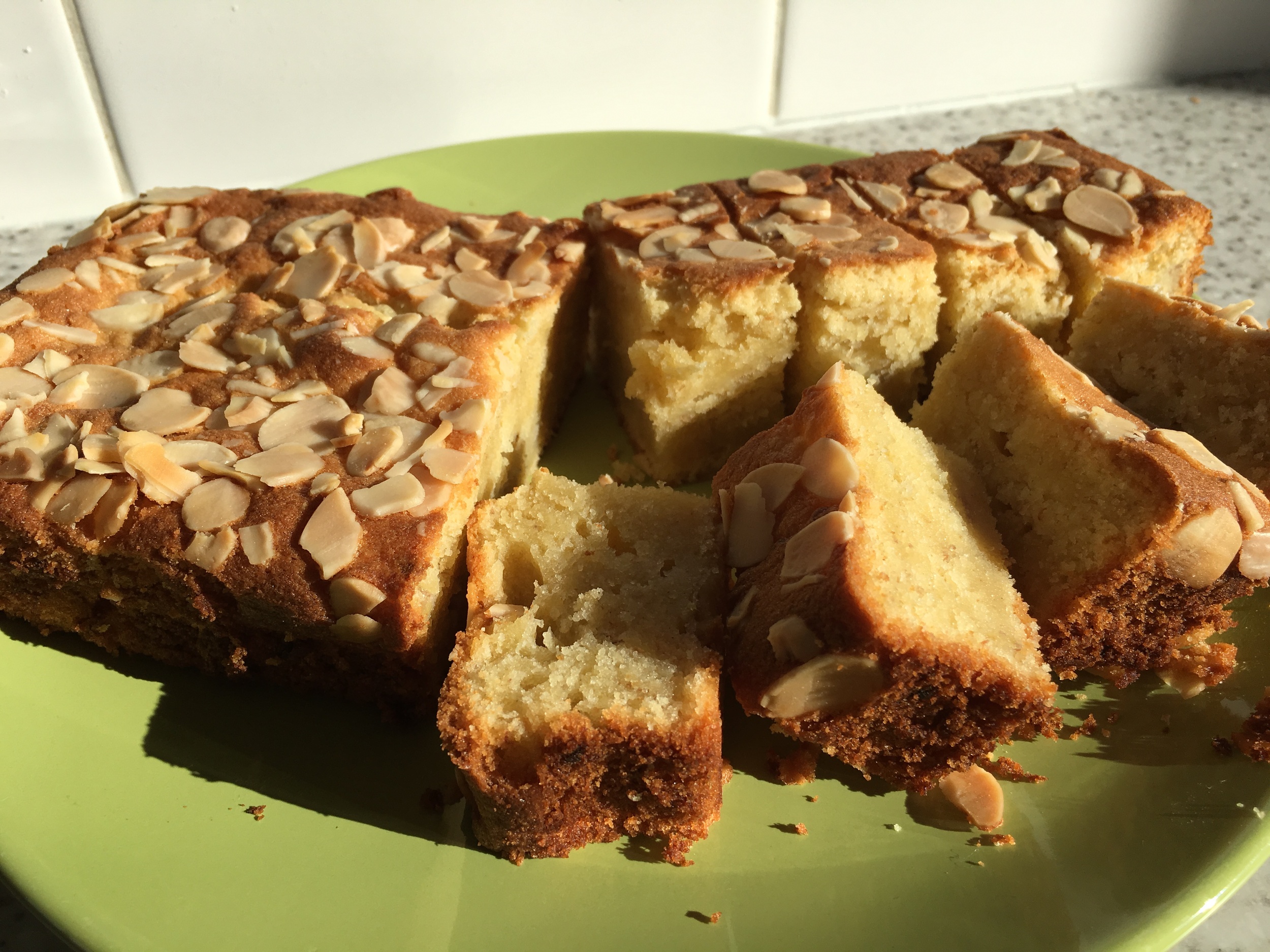 Banana and almond cake
