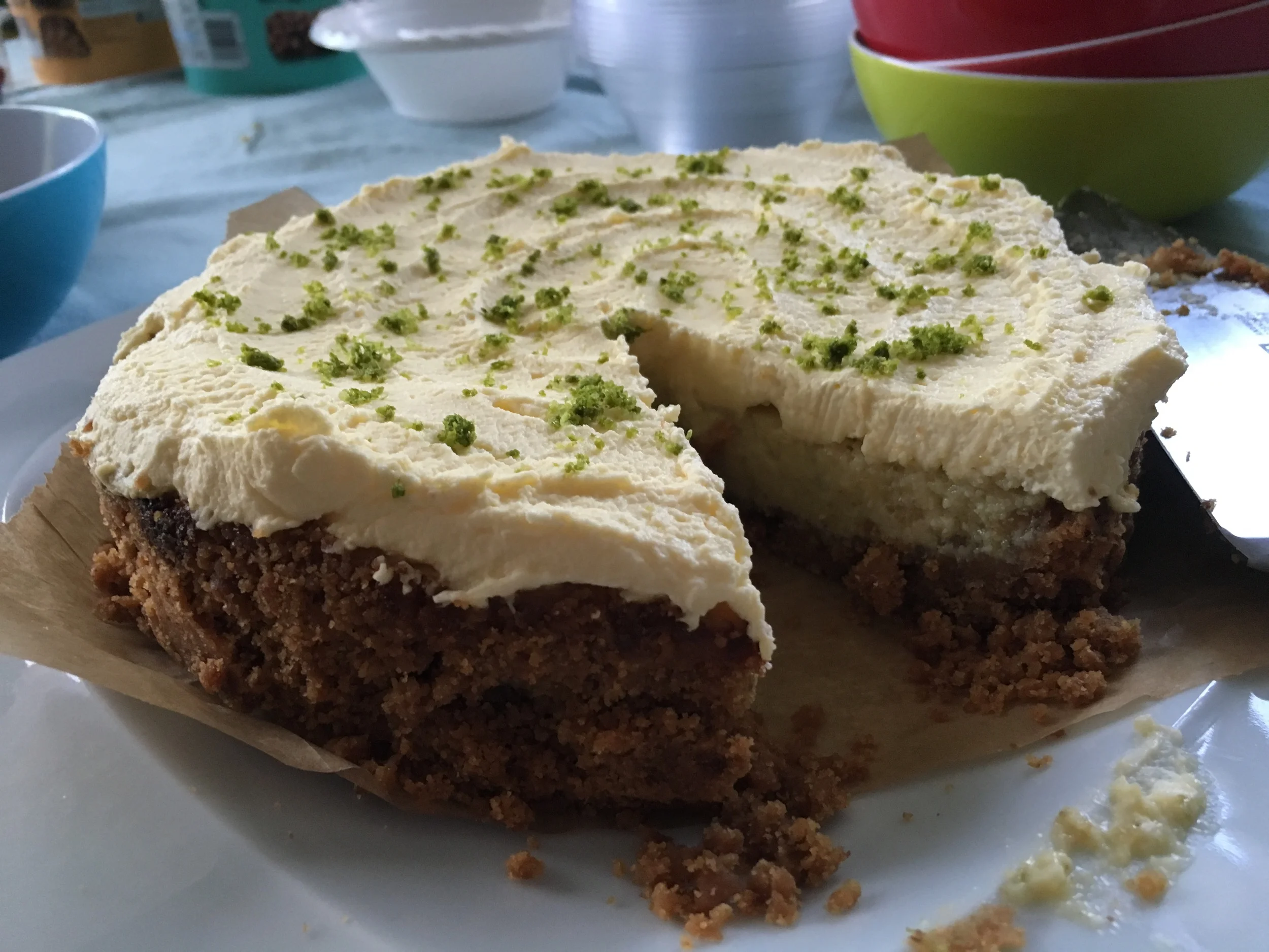 Summer elderflower lime tart