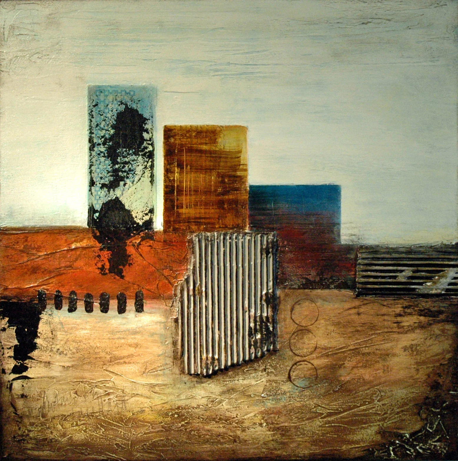 Abstract Earth 24" square on canvas