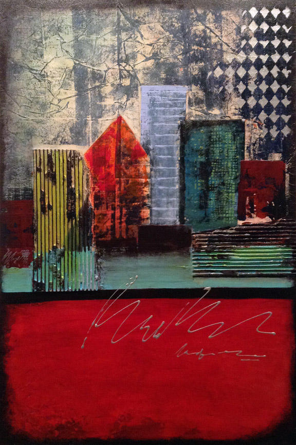 CityScape II (24 x 36" on wood)