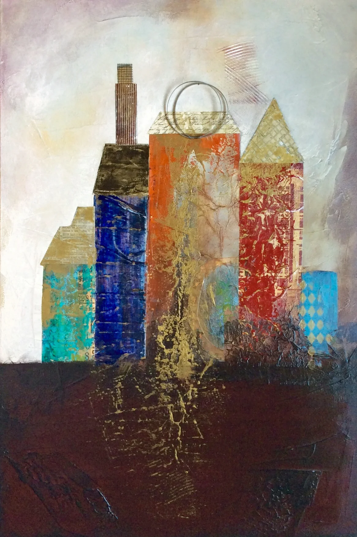Cityscape 3 (24x36" mixed media canvas)