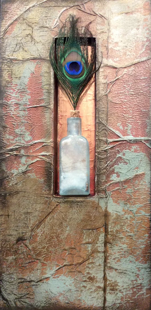 Ancient Potion (8x16" on canvas, found objects)*