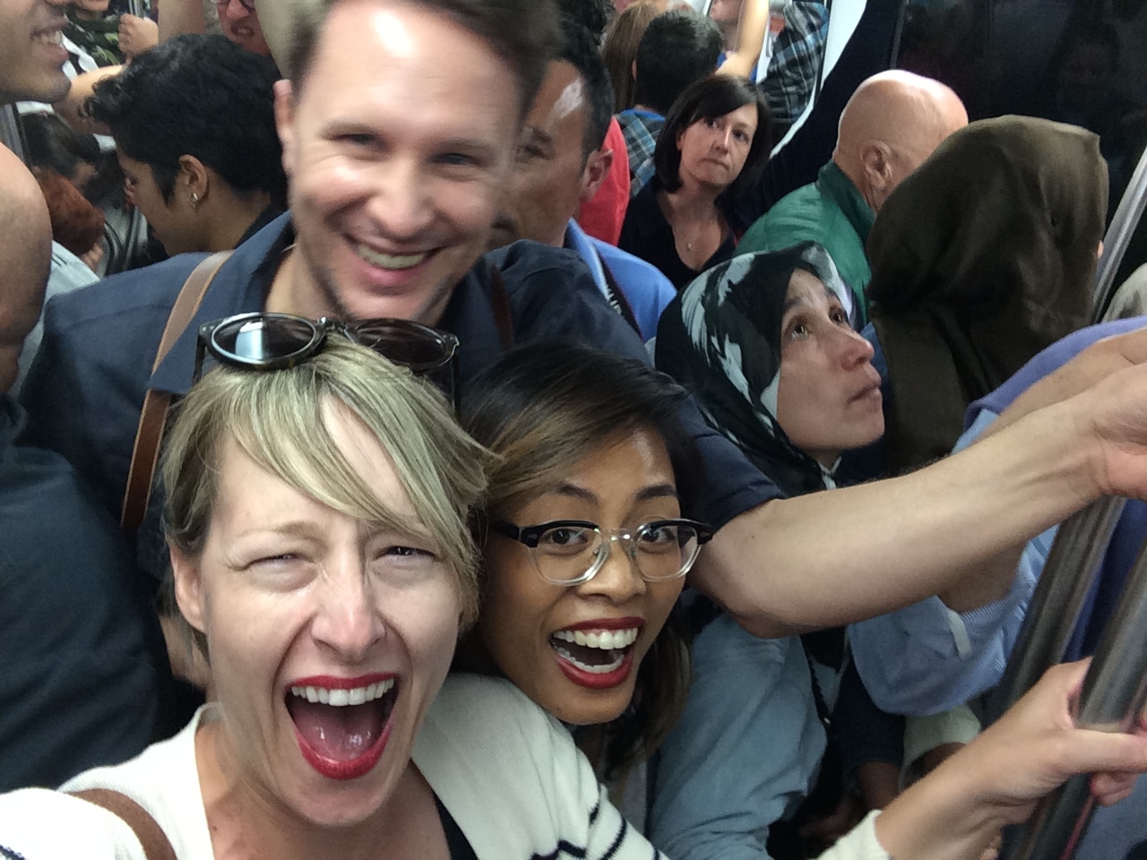 Crowded subways. FUN!
