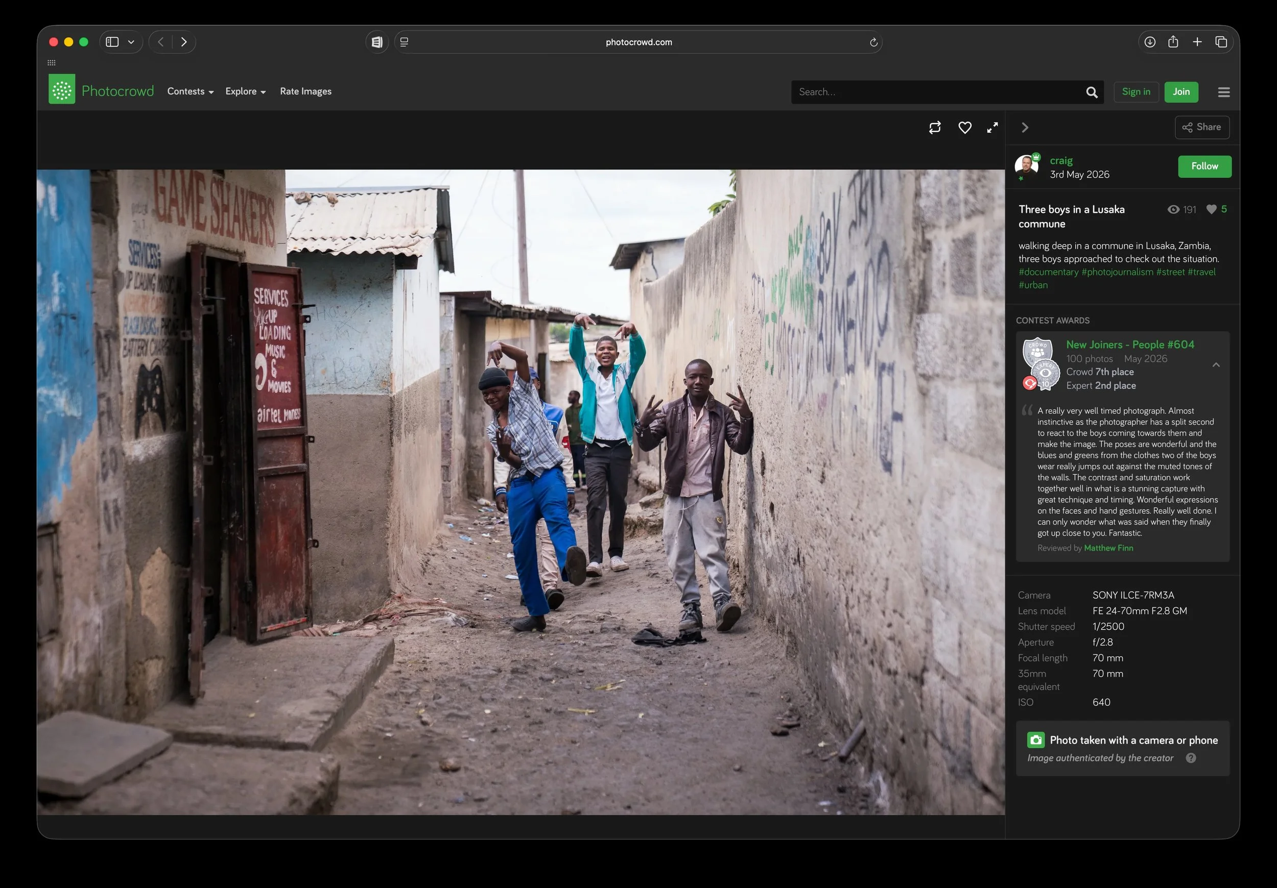 This is a general photo sharing site for photographers - I joined (not necessarily for business development per-se) to have fun with photography and put some more of my work out there. Keeping enjoyment in your work is important to prevent burnout, a