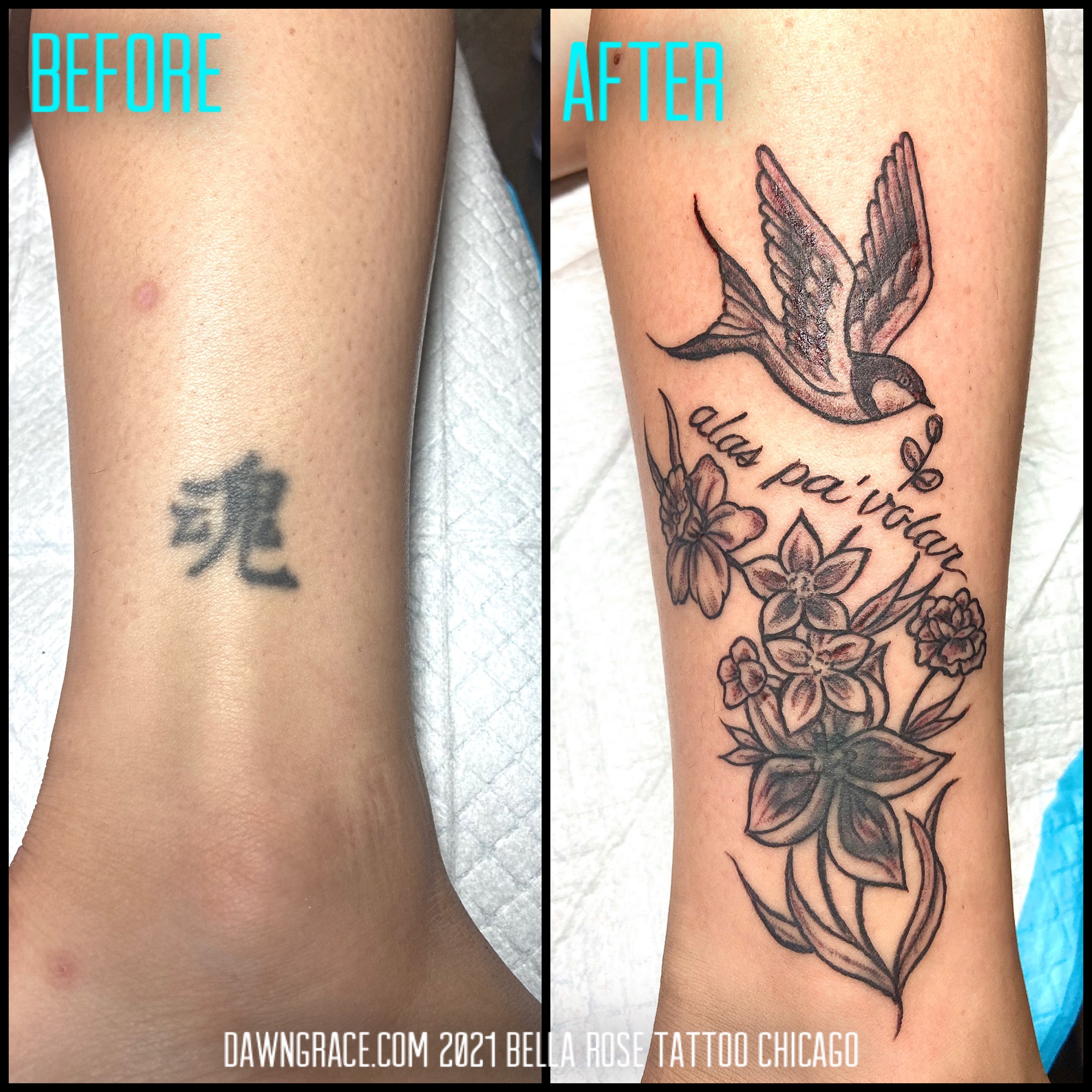 Coverup of a chinese character with a heart shaped lock  Cover tattoo Cover  up tattoos Tattoo coverup